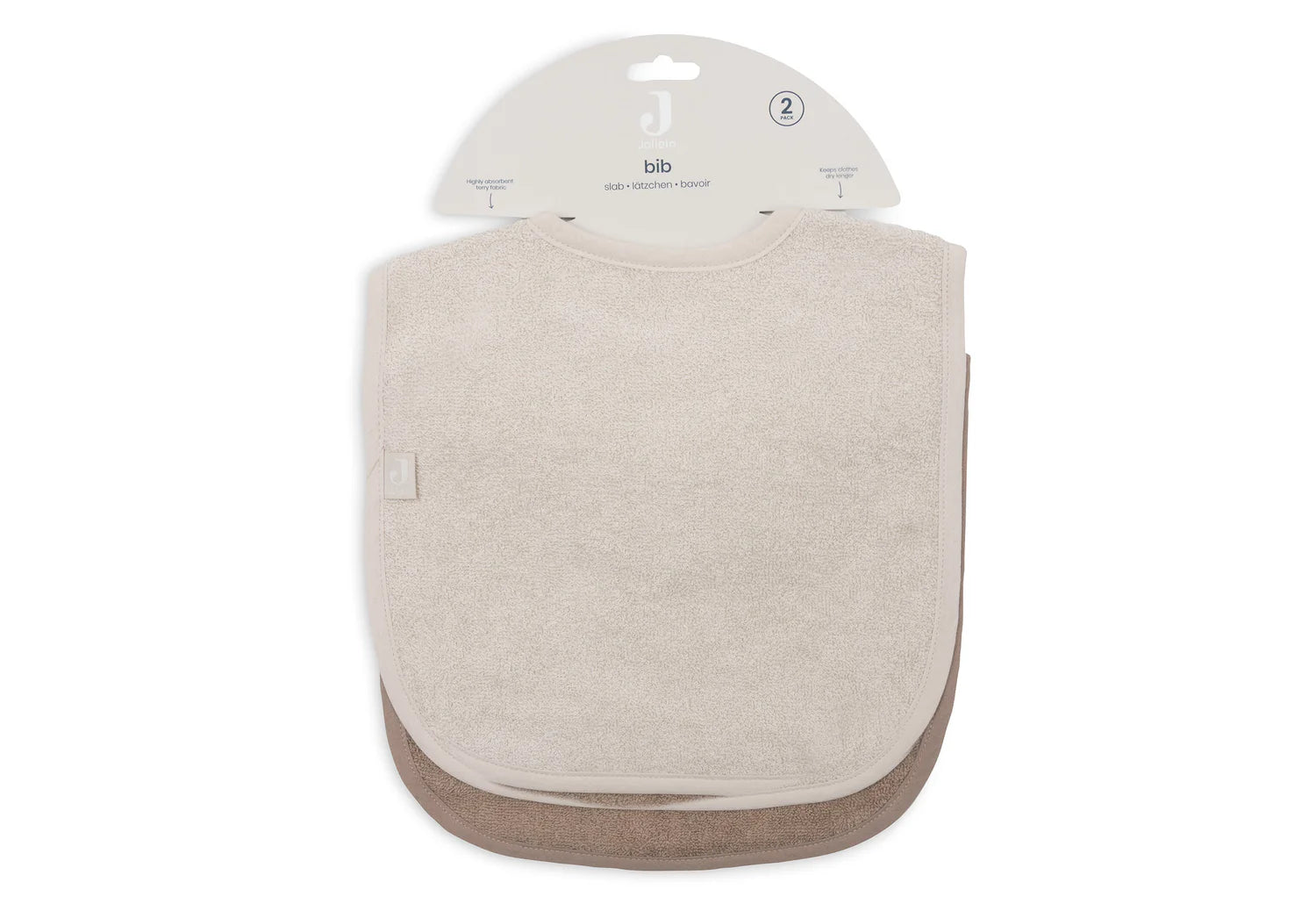 Jollein Slab Badstof 2 Stuks - Sand & Milky Coffee