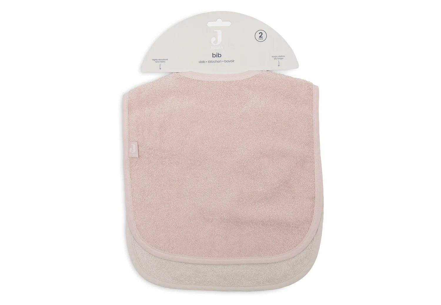 Jollein Slab Badstof 2 Stuks - Silk Rose & Sand