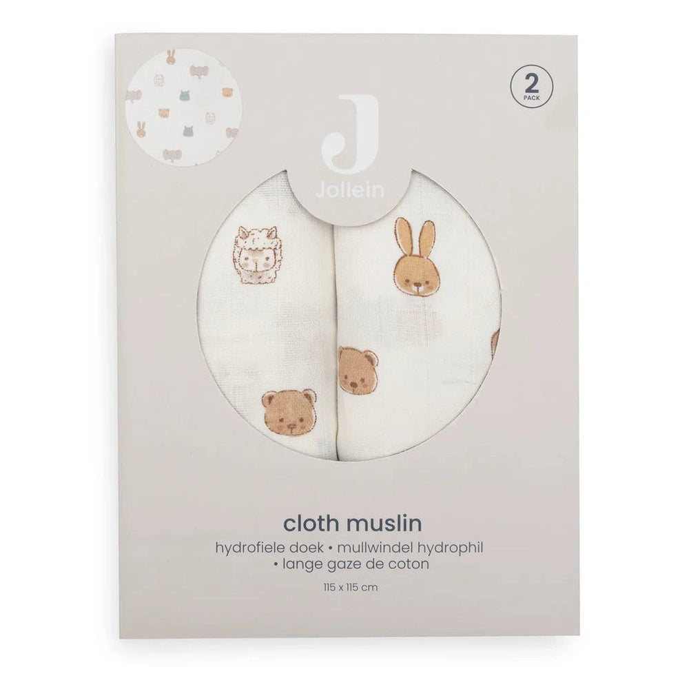 Jollein Hydrofiele Doek Large 115x115cm 2 Stuks - Jollies