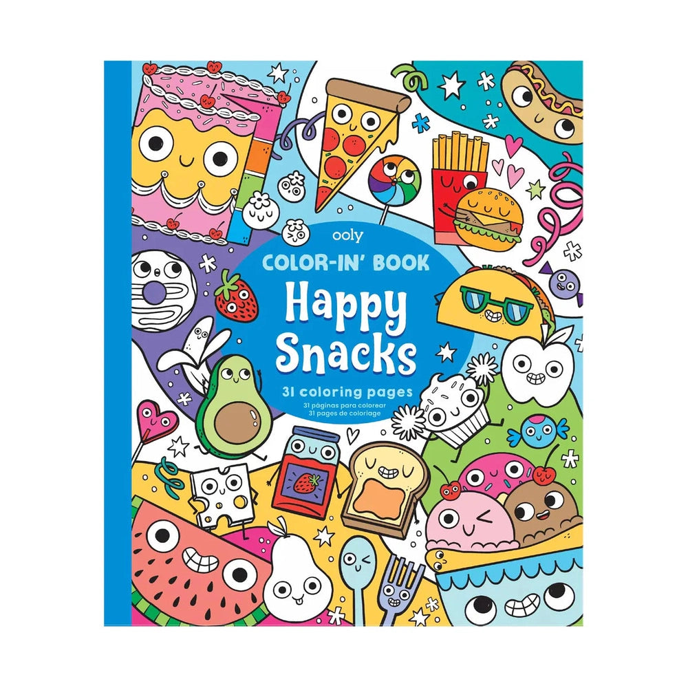 ooly Color-in' Book Coloring Book - Happy Snacks - 31 Pages