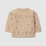 Laranjinha Gebreide Bloemen Jas - Beige