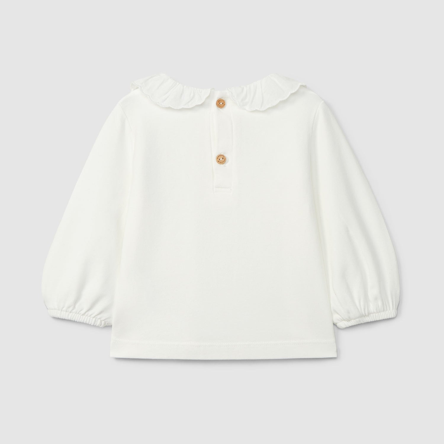 Laranjinha Longsleeve Met Ruches Kraag - Gebroken Wit