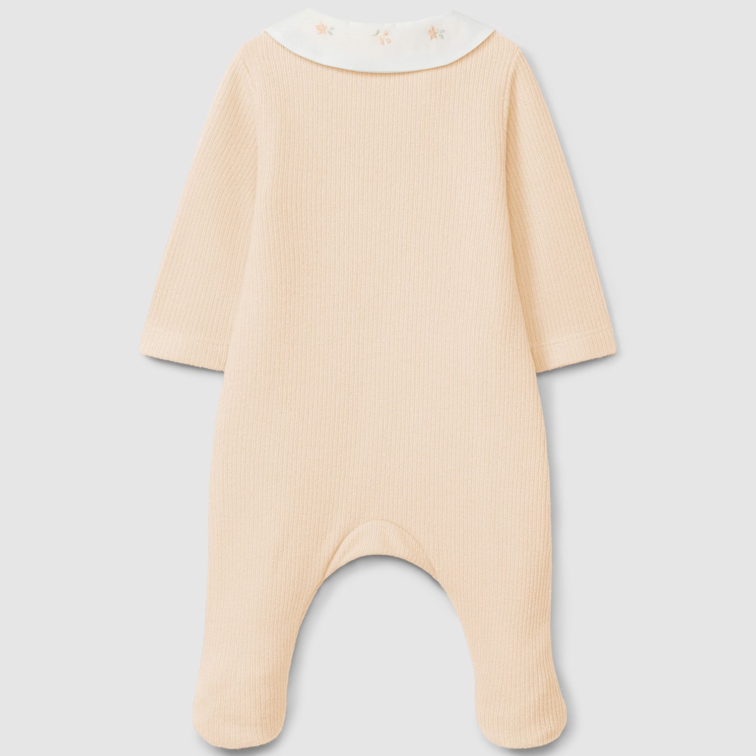 Laranjinha Babygrow Met Geborduurde Kraag - Zalm