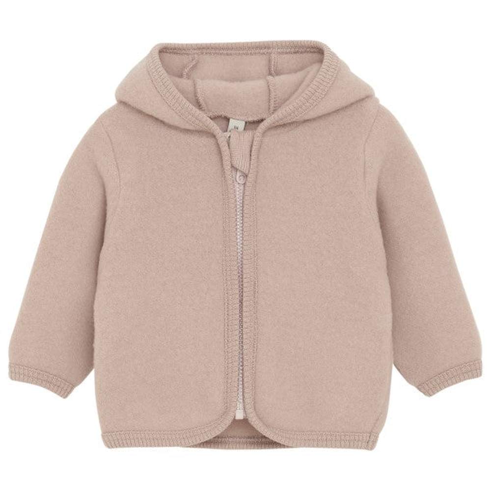 Huttelihut Babyjasje in Merinowol - Oud Roze