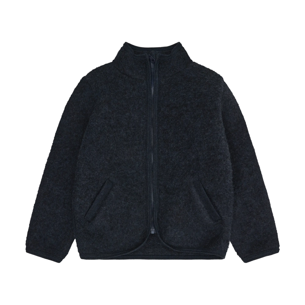 HUTTEliHUT Wollen Fleece Jas - Navy Melange