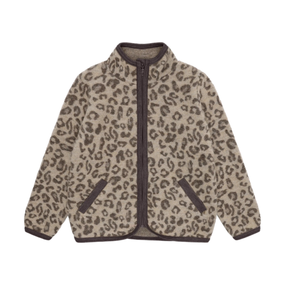 HUTTEliHUT Wollen Fleece Jas Jacquard - Camel Melange