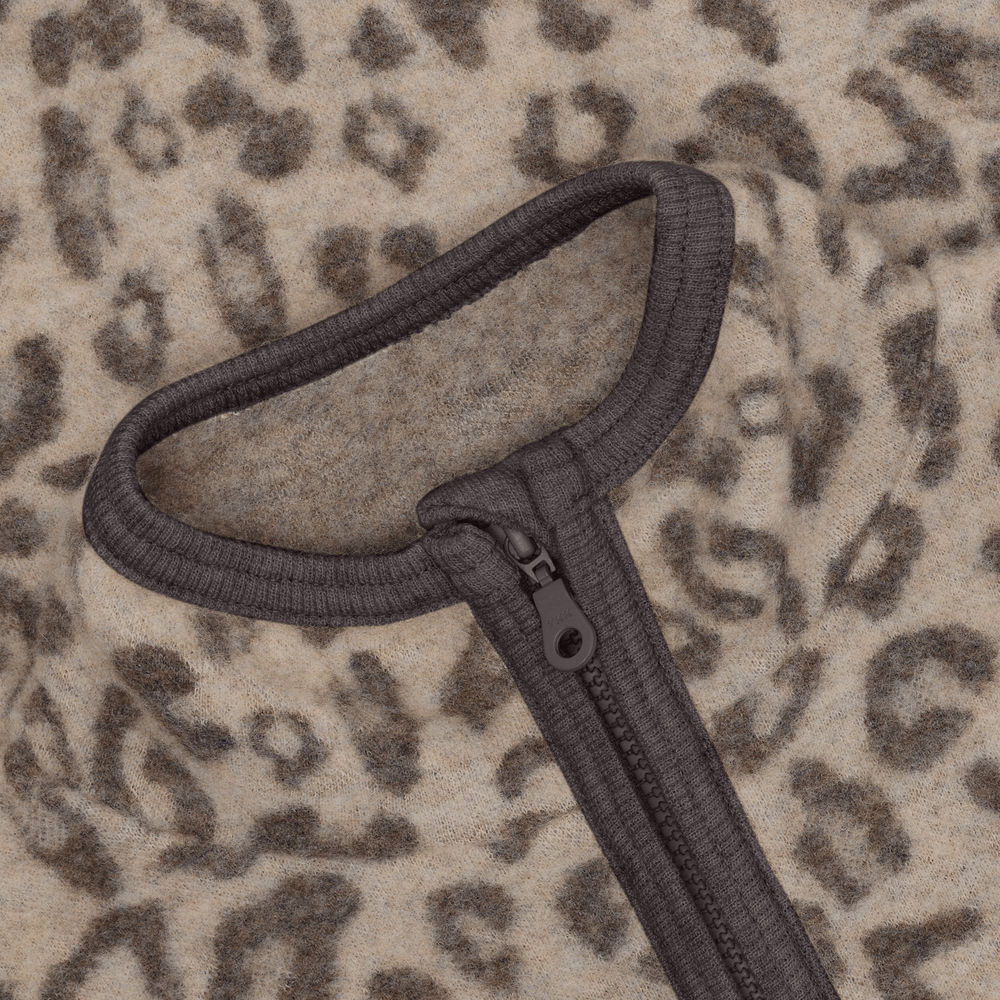 HUTTEliHUT Wollen Fleece Jas Jacquard - Camel Melange
