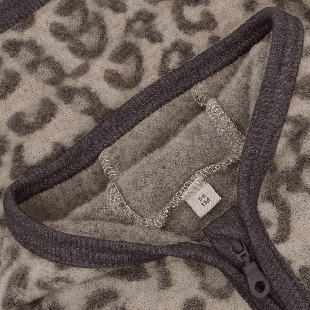 HUTTEliHUT Woll-Fleece-Jacke Jacquard - Camel Melange