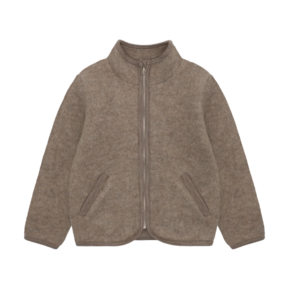 HUTTEliHUT Wollen Fleece Jas - Savannah Melange