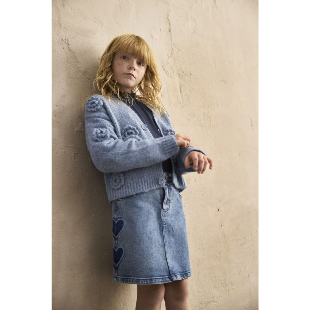 HUTTEliHUT Cardigan en tricot - Bleu clair de lune