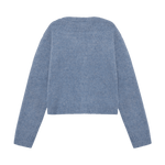 HUTTEliHUT Gilet en maille - Bleu clair de lune