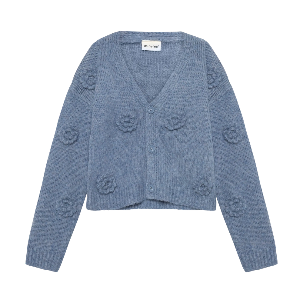 HUTTEliHUT Gilet en maille - Bleu clair de lune