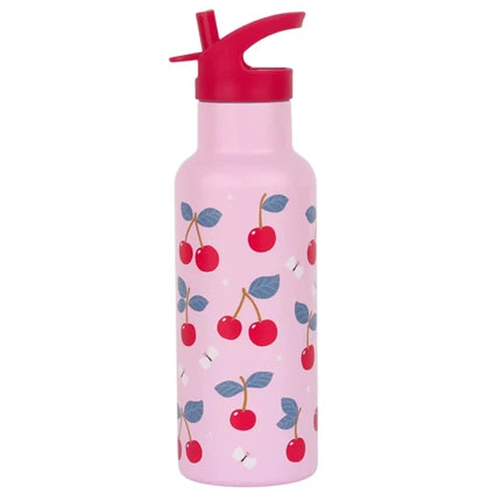Little Lovely XL Stainless Steel Drinkbus 500ml - Cherries