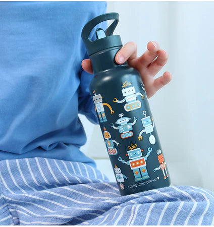 Little Lovely XL Stainless Steel Drinkbus 500ml - Robots