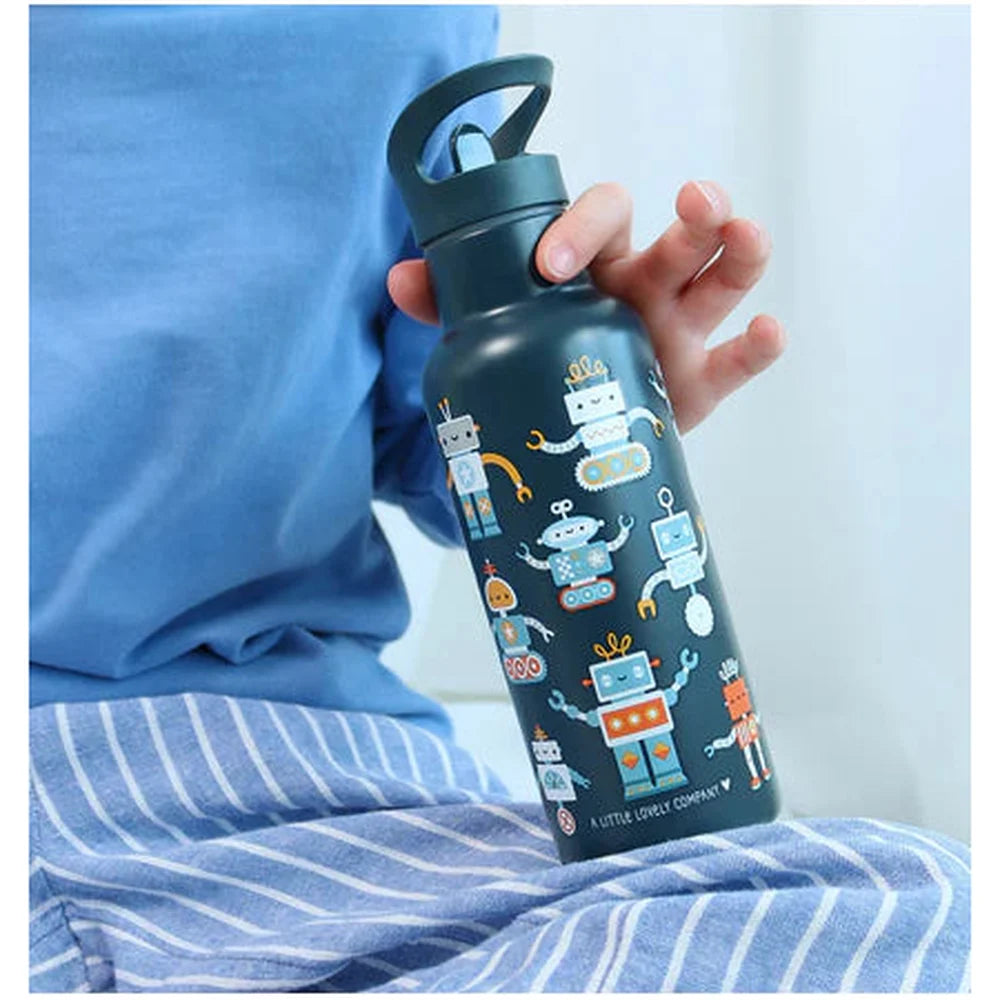 Little Lovely XL Stainless Steel Drinkbus 500ml - Robots