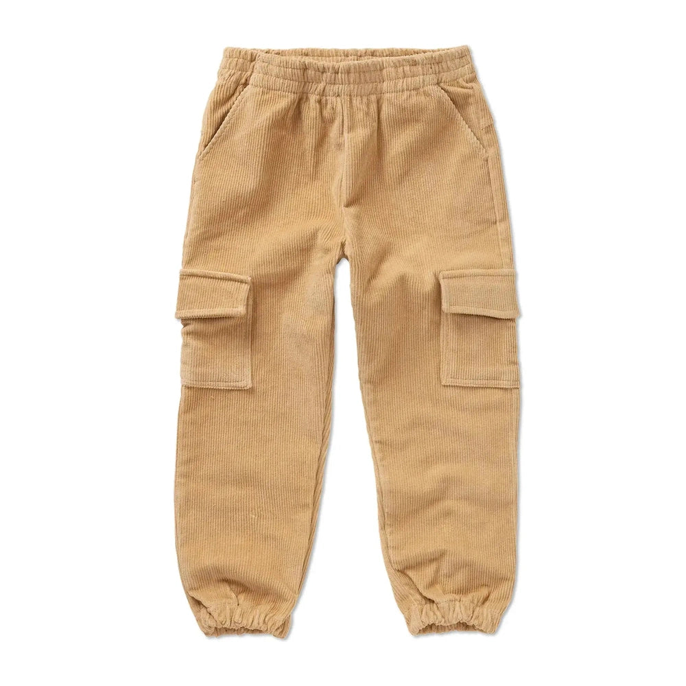 Sproet & Sprout Ribfluwelen Cargo Broek - Sand