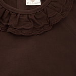 En Fant T-Shirt Lange Mouwen Met Kraag - Deep Mahogany