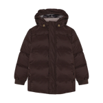 Gesteppte einfarbige Jacke - Coffee Bean