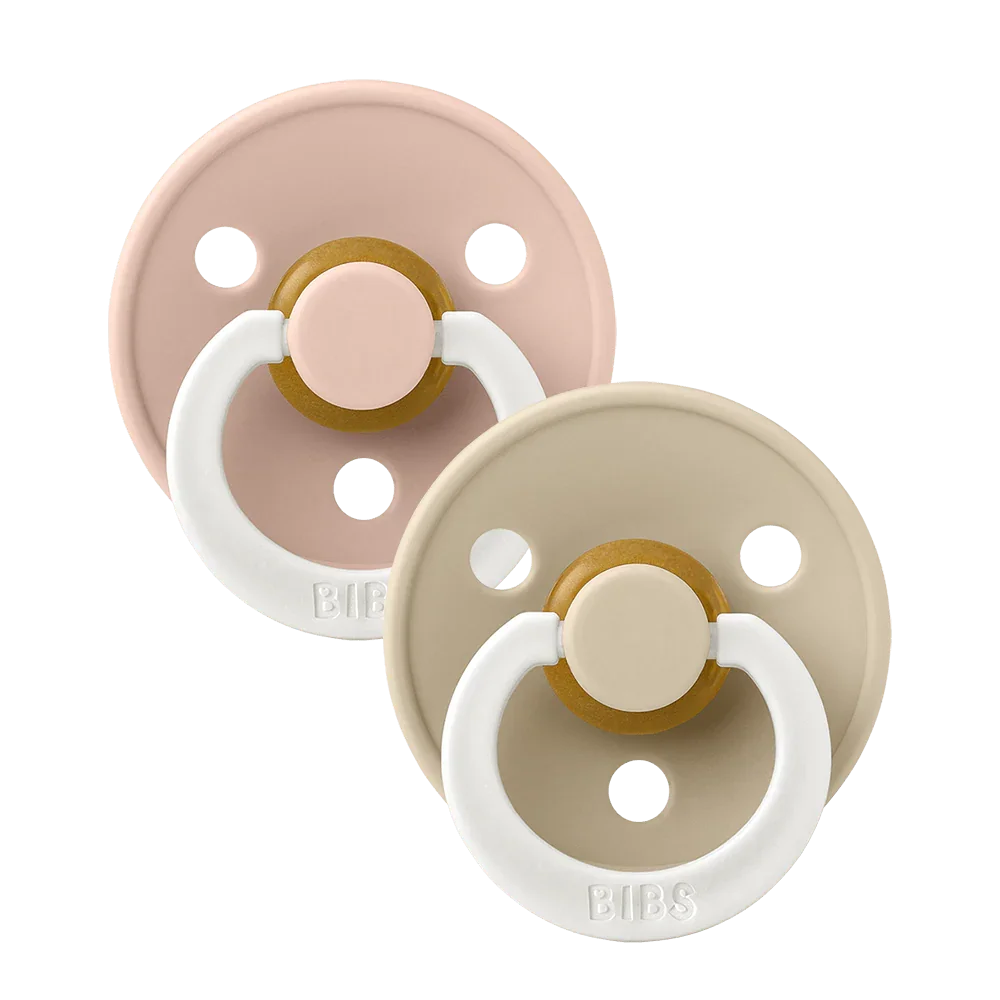 BIBS Fopspeen Anatomisch GLOW 2-pack - Blush/Vanilla