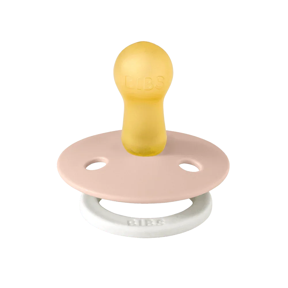 BIBS Fopspeen Rond GLOW 2-pack - Blush/Vanilla