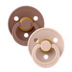 BIBS Fopspeen Rond 2-pack - Woodchuck/Blush