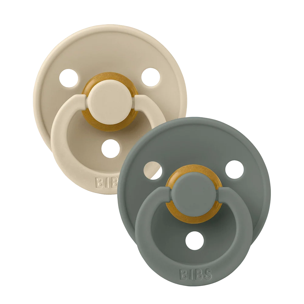 BIBS Fopspeen Rond 2-pack - Vanilla/Pine