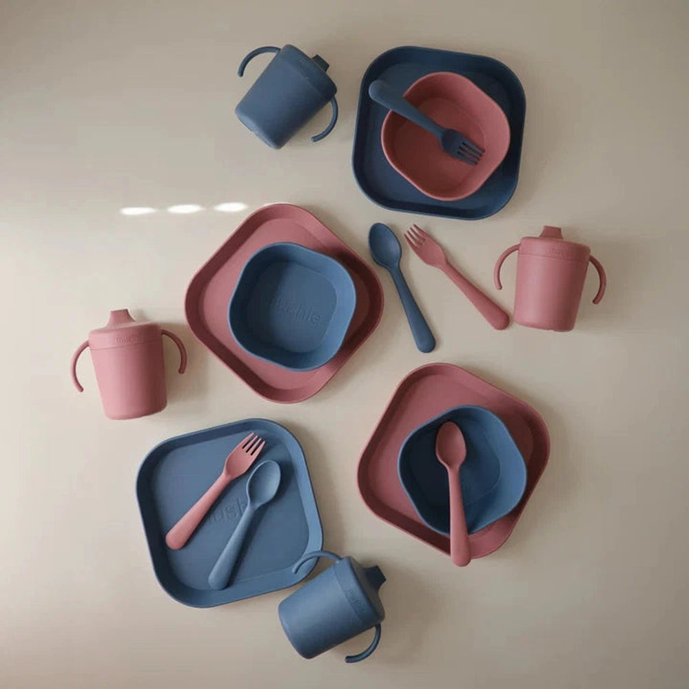 Mushie Kommetjes 2st Vierkant - Dusty Rose