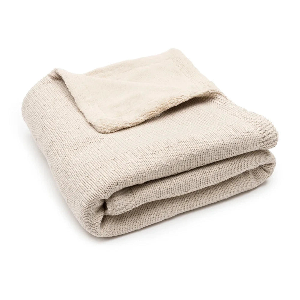 Jollein Deken Wiegdeken Sprinkle Knit/Fluffy 75x100 cm - Sand