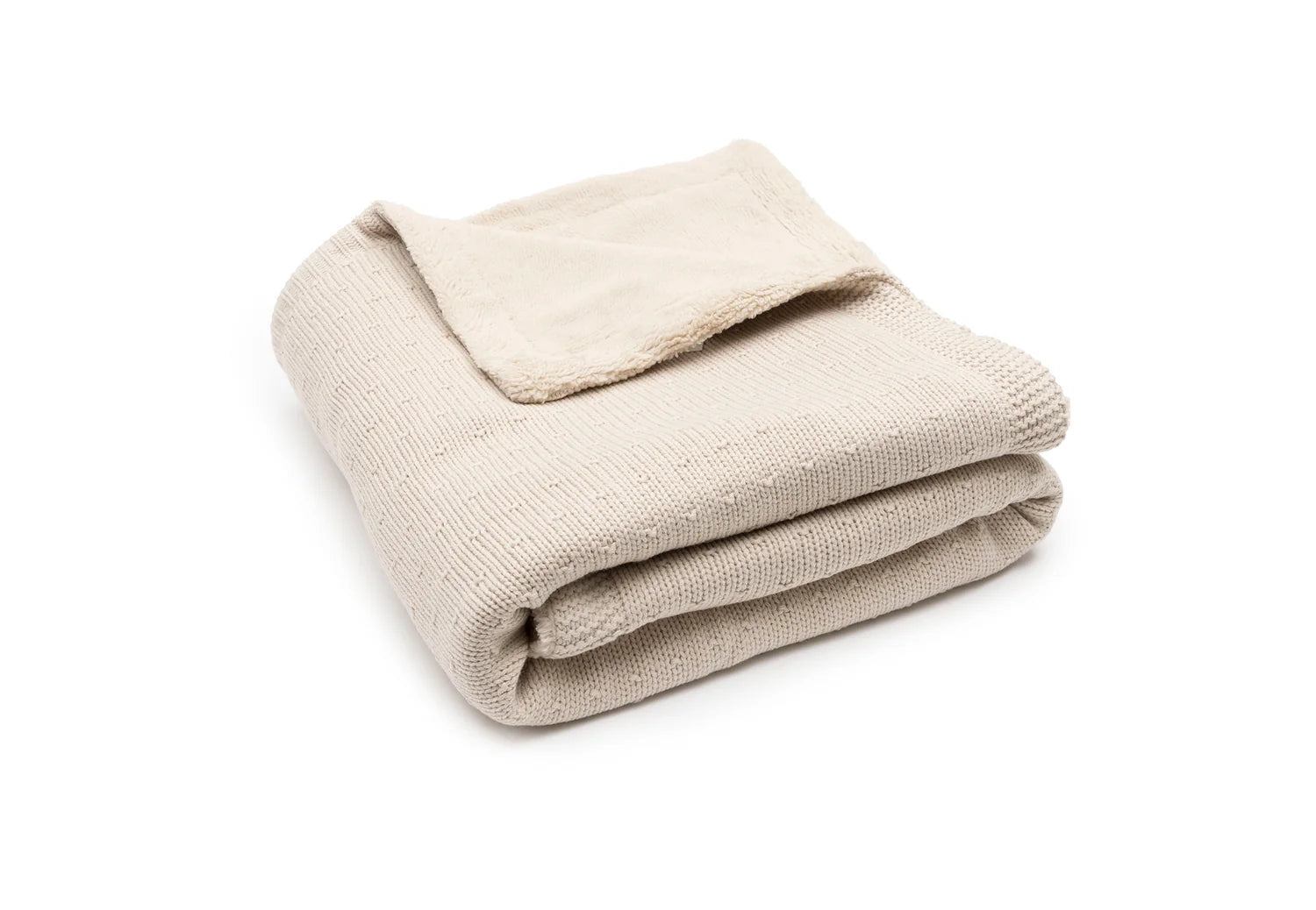 Jollein Deken Wiegdeken Sprinkle Knit/Fluffy 75x100 cm - Sand