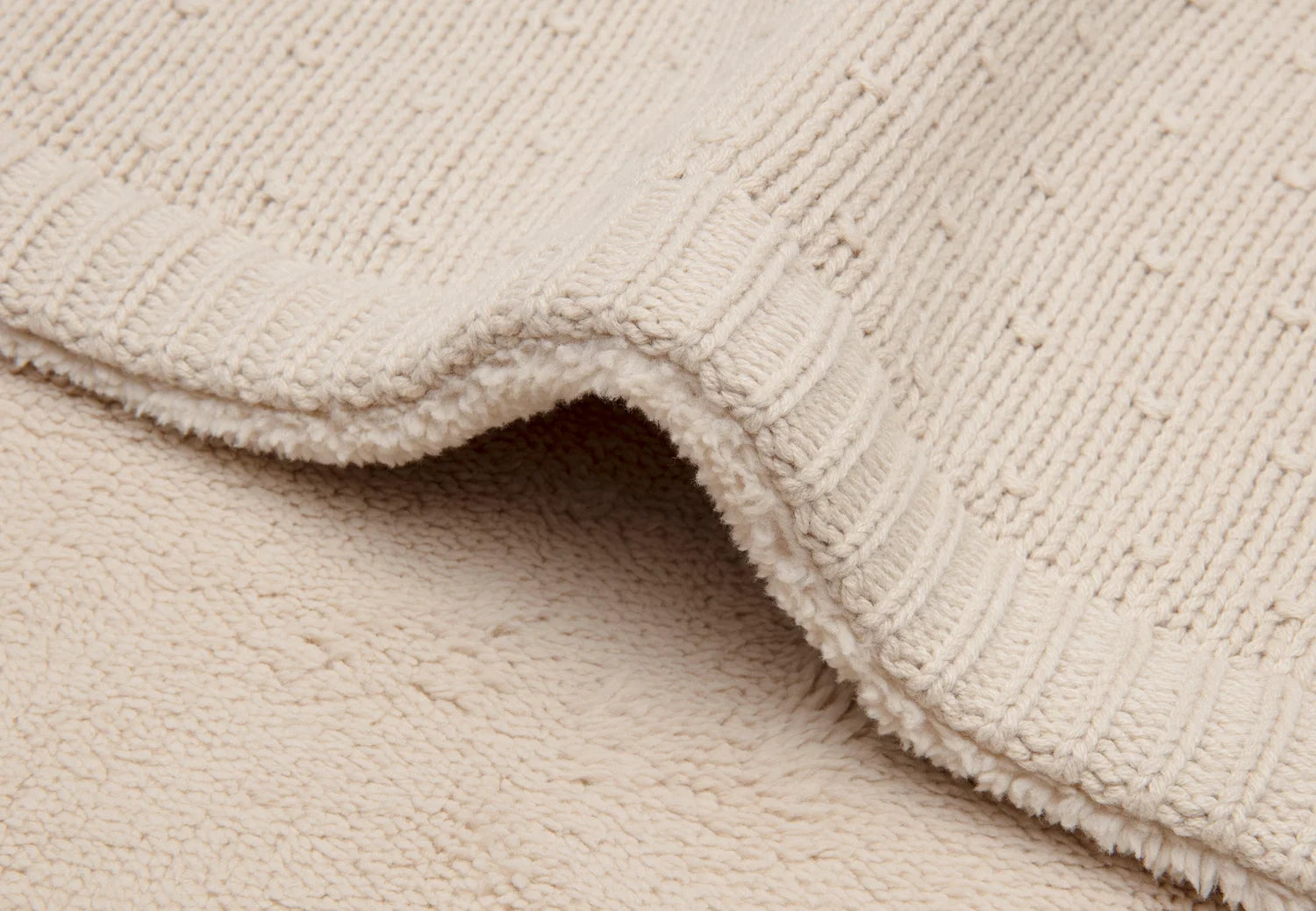 Jollein Deken Wiegdeken Sprinkle Knit/Fluffy 75x100 cm - Sand