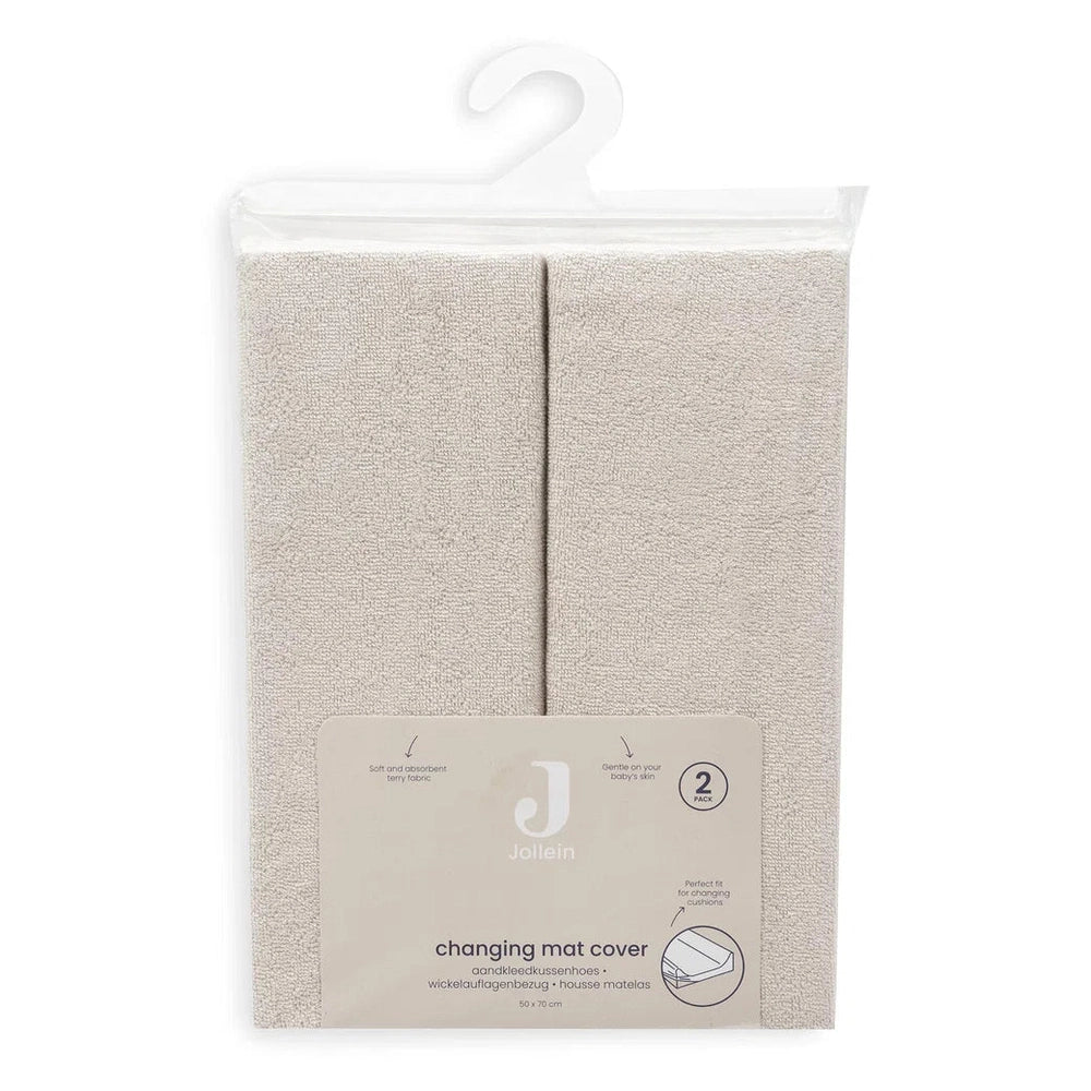 Jollein Aankleedkussenhoes Badstof 2-pack - Sand
