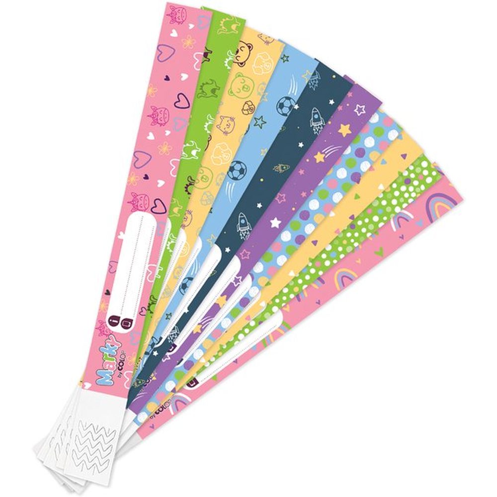 COLOP MARKY Veiligheidsarmbanden Set Van 10 Met Permanente Marker - Pink