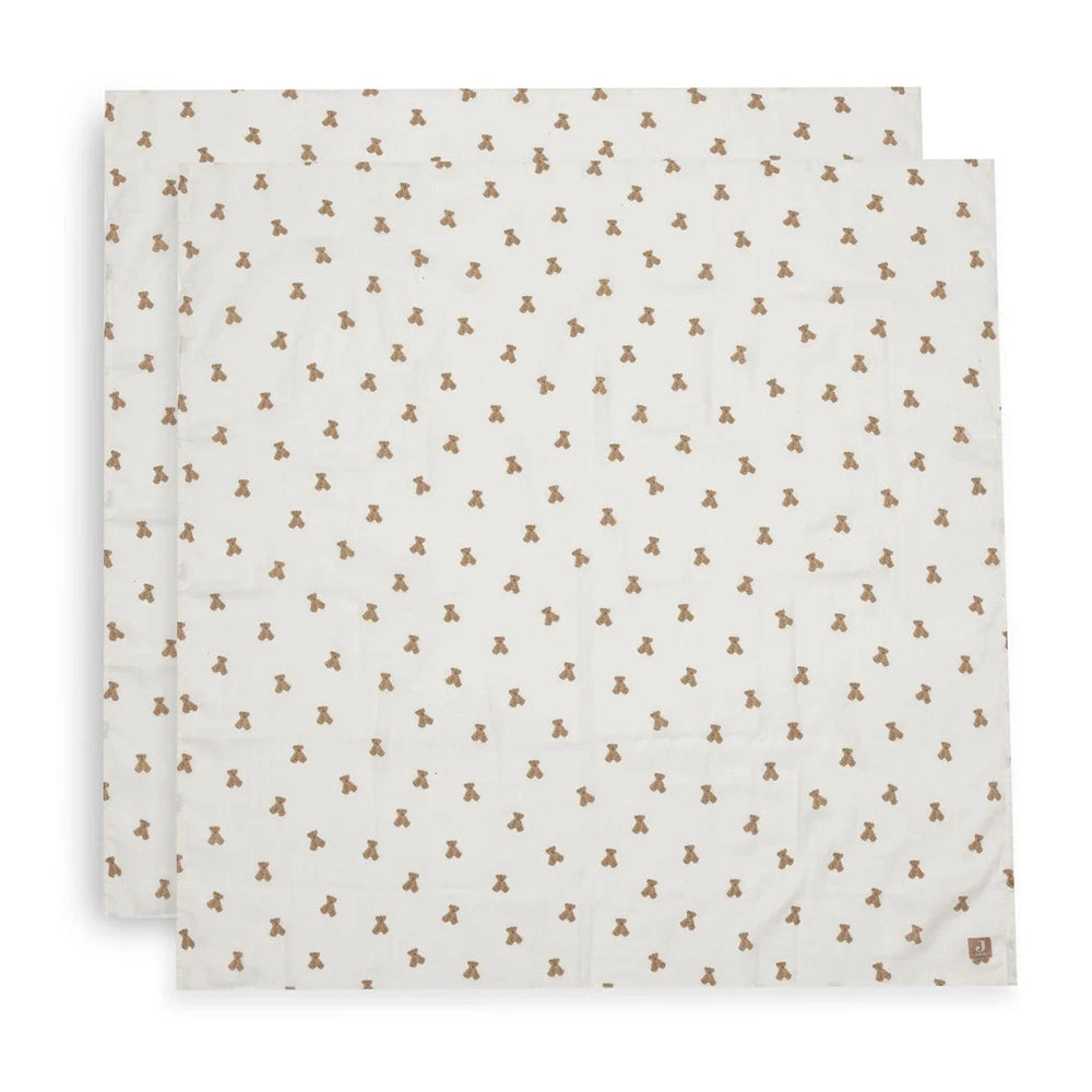 Jollein Hydrofiele Doek Large 115x115cm 2-pack - Teddy Bear