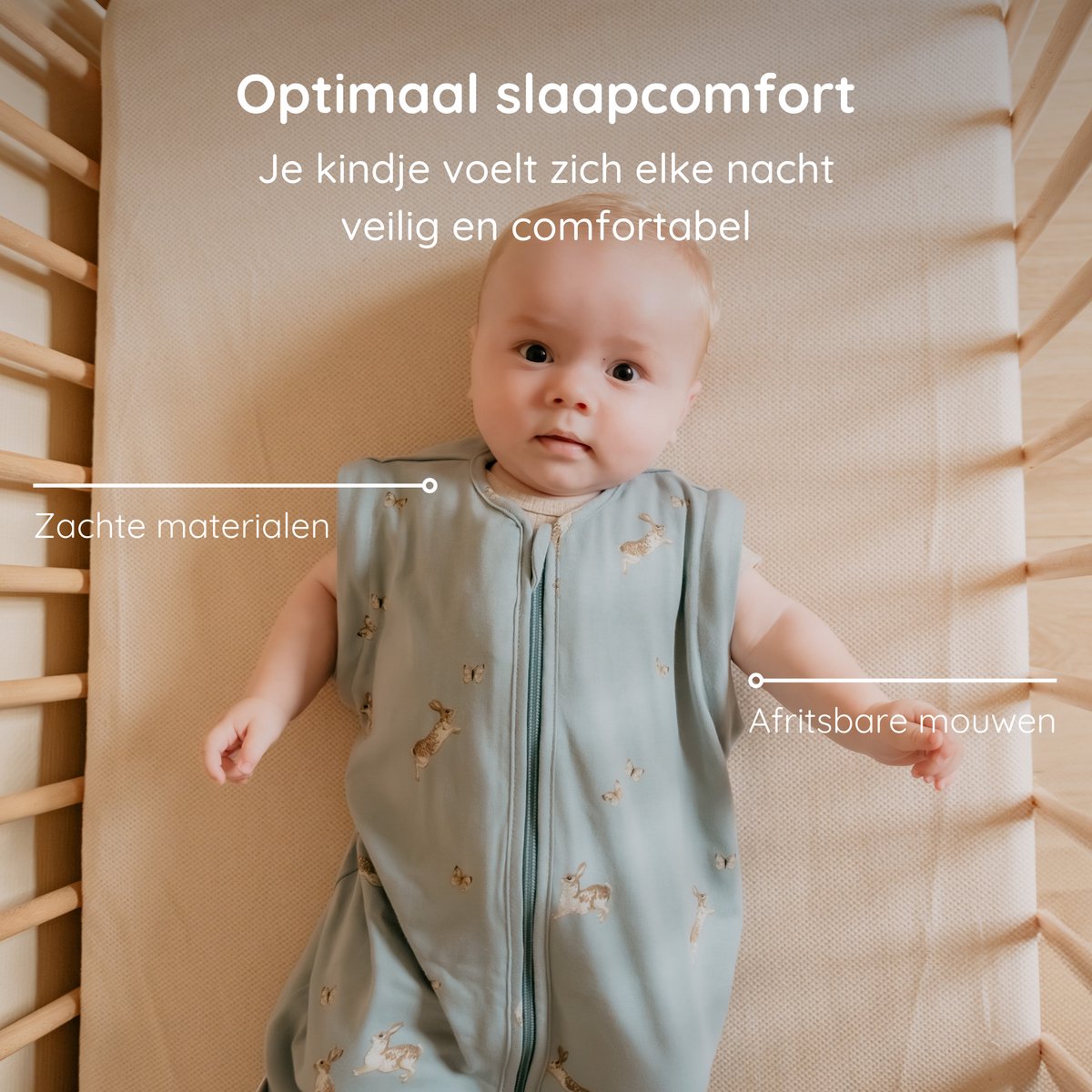 Puckababy Slaapzak Bag 4 Seizoenen 6M - 2,5j - Bunnies
