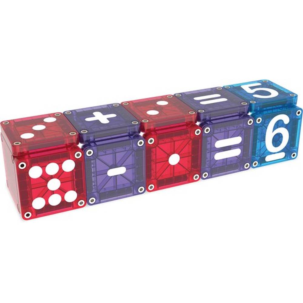 Magna-Tiles Micro Mags Learn Numbers 56 Stuks - Blauw Rood