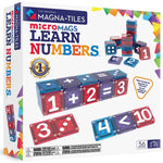 Magna-Tiles Micro Mags Learn Numbers 56 Stuks - Blauw Rood