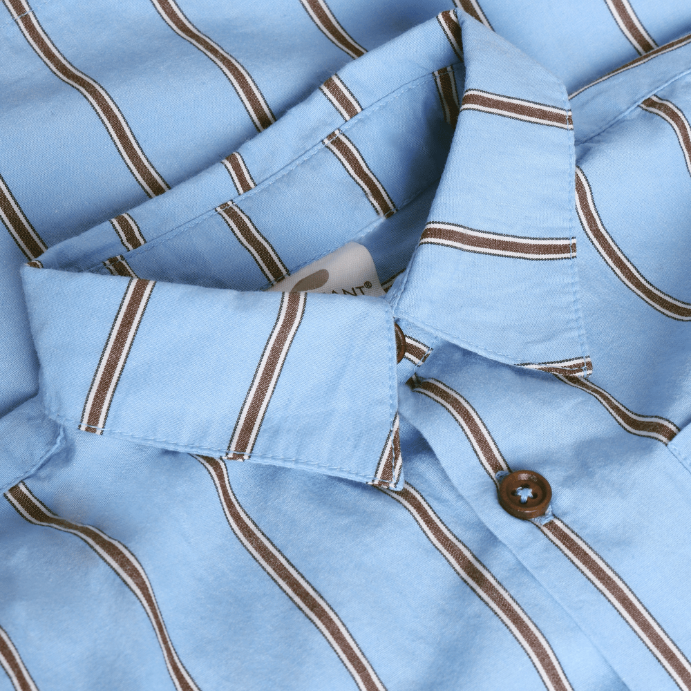 En Fant Gestreept Hemd Lange Mouwen - Bel Air Blue