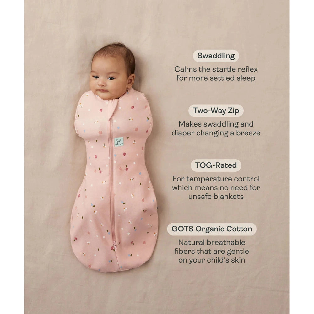 Ergopouch Cocoon Combi Slaapzak Baby + Inbakerslaapzak 0,2 Tog 3-6M - Daisies
