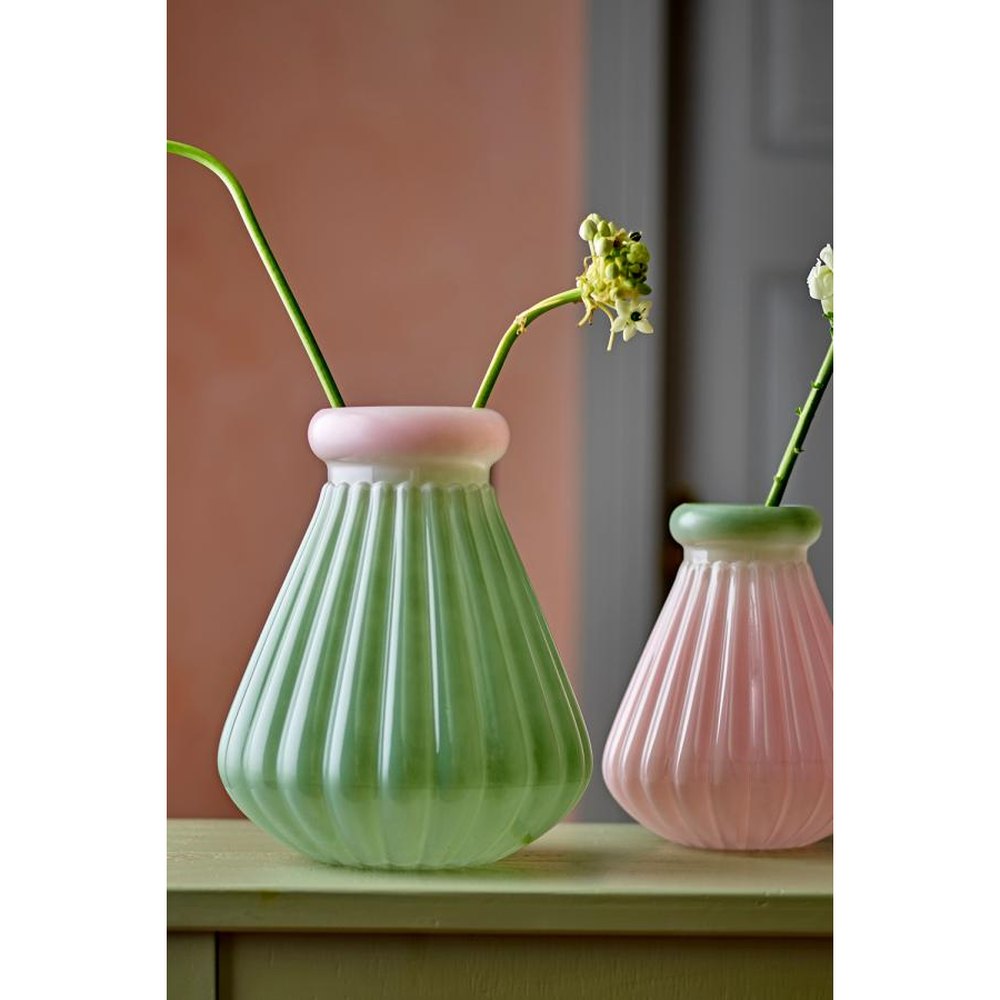 Bloomingville Vaas Judith In Glas - Roos