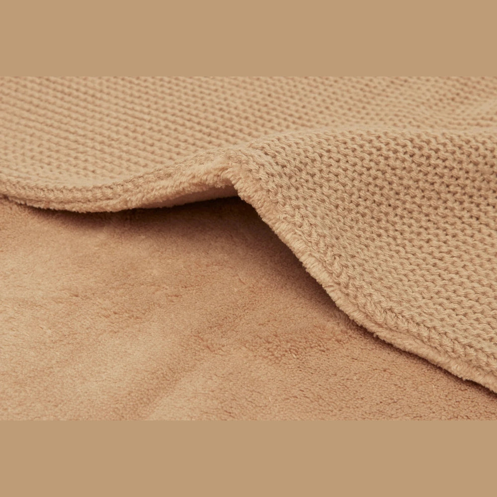 Jollein - Deken -75x100cm - Basic Knit Hazel/ Fleece