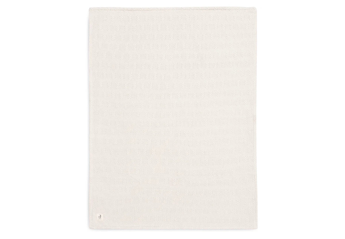 Jollein - Deken Wieg - Grain Knit Oatmeal/ Velour - 75x100cm