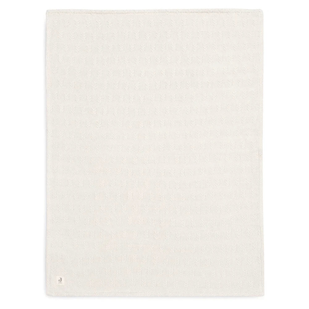 Jollein - Deken Wieg - Grain Knit Oatmeal/ Velour - 75x100cm