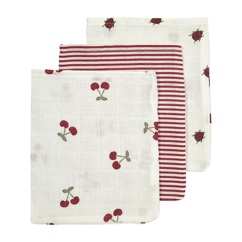 Meyco Hydrofiele Washandjes 20x17cm 3-pack - Girly Garden Multicolor