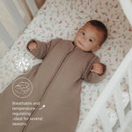 Meyco - Studio Slaapzak - Gevoerd - Afritsbare Mouw - Classic Dark Taupe - 90cm