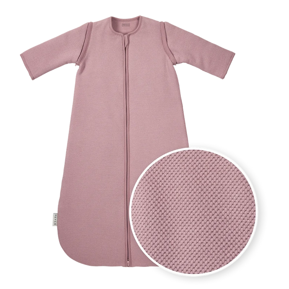 Meyco - Studio Slaapzak - Gevoerd - Afritsbare Mouw - Classic Purple Pink - 70cm