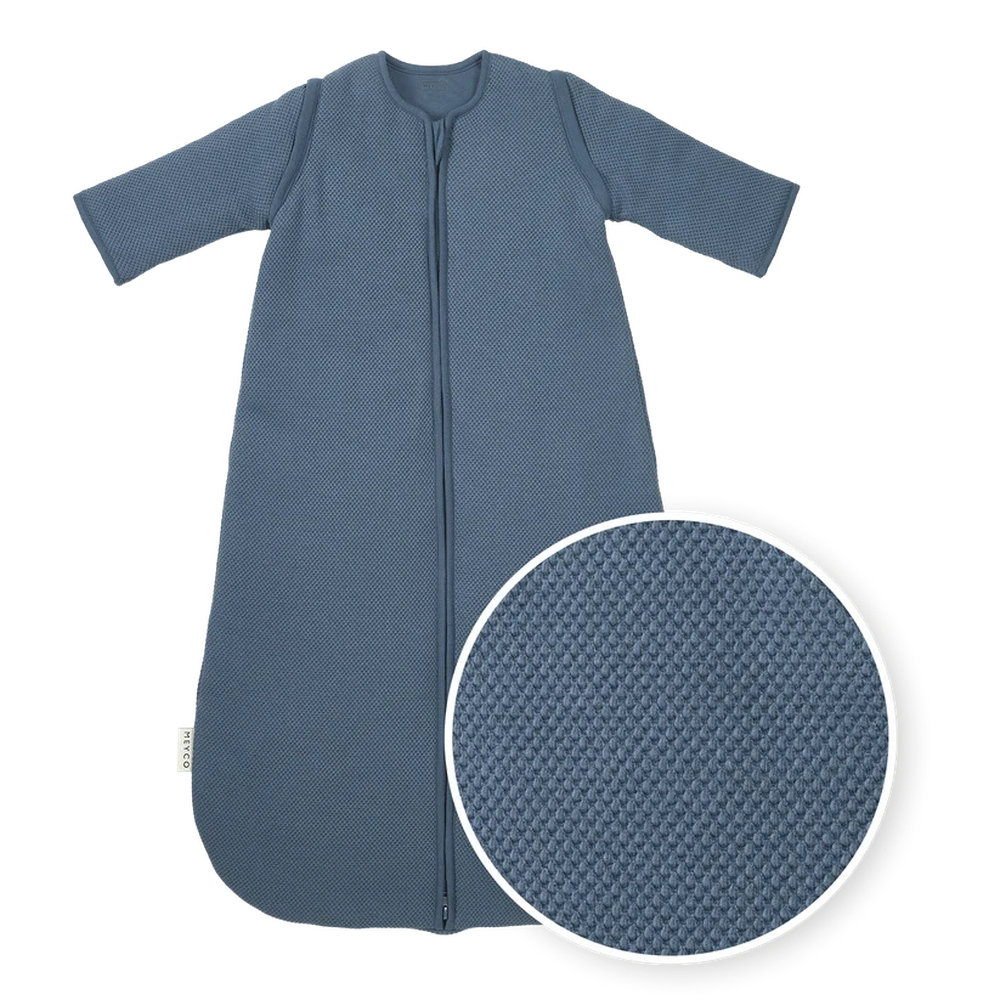 Meyco - Studio Slaapzak - Gevoerd - Afritsbare Mouw - Classic Indigo - 60cm