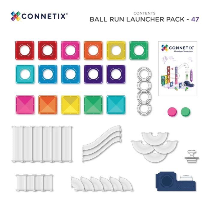 CONNETIX Magnetische Knikkerbaan Pastel – 47-delig
