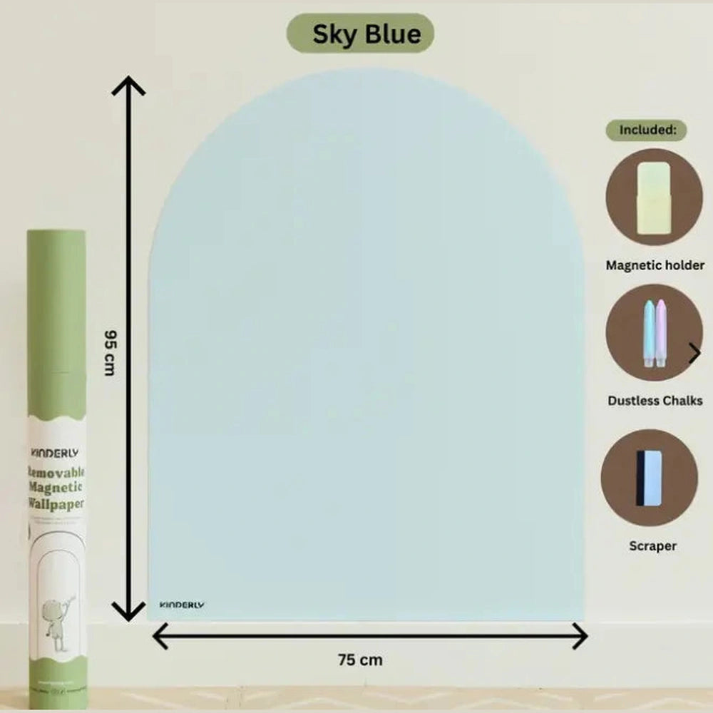 Kinderly Verwijderbaar Magnetisch Behang - Sky Blue