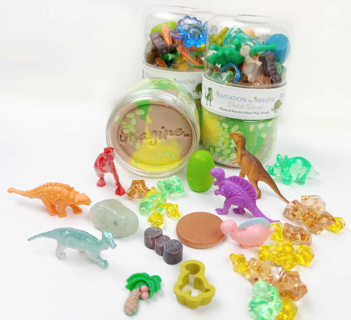 Dutch Dough Invitation To Imagine Play Pot - Dino