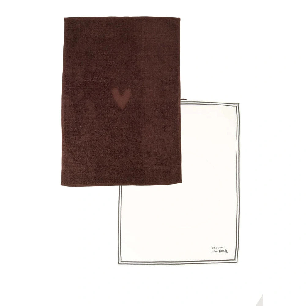 Zusss Keukenset Feels Good To Be Home 70x50cm - Sand/Dark Brown